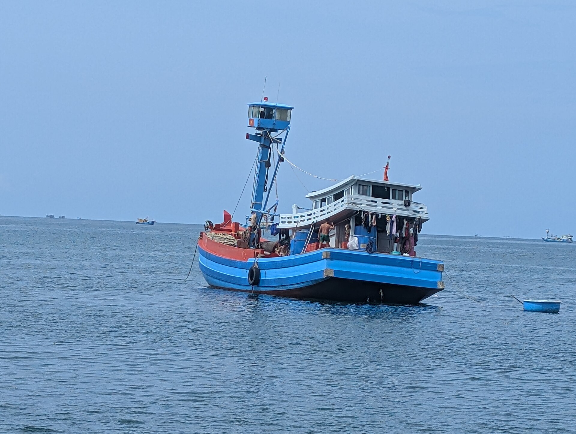 A working fishing boat at anchor off Phú Quốc